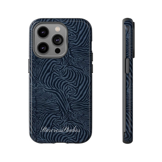 'Navy Zebra' Phone Case