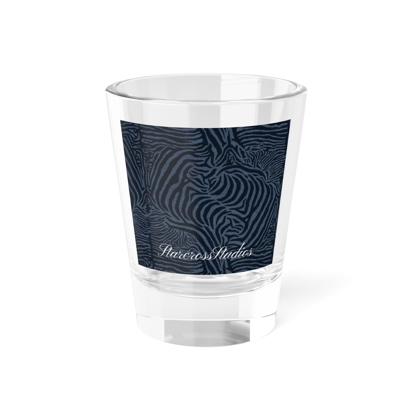 'Navy Zebra' Shot Glass