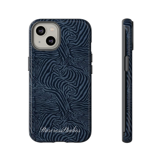 'Navy Zebra' Phone Case