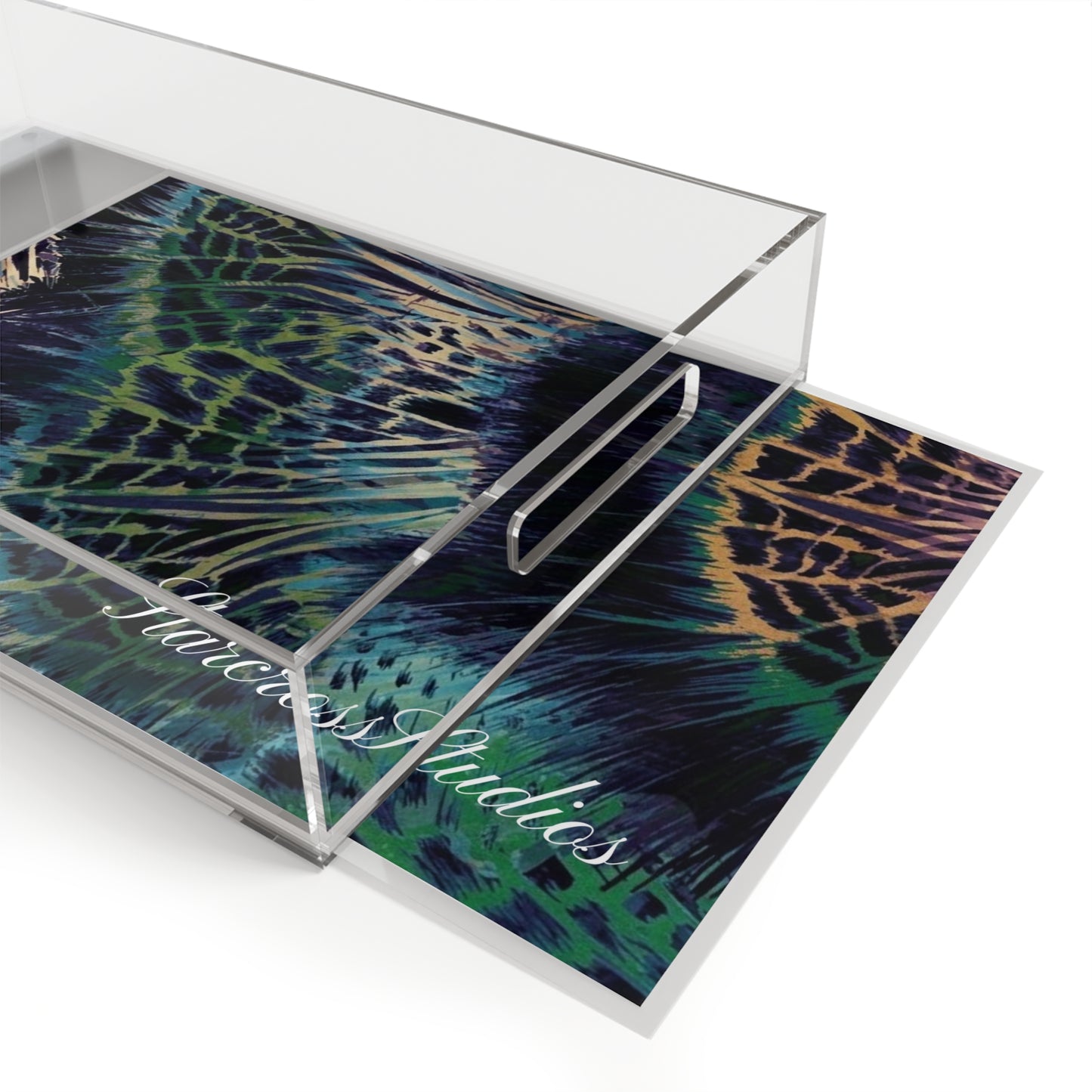 'Peacock' Acrylic Tray